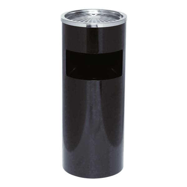 Alco Stand-Aschenbecher schwarz mit Abfallbehälter schwarz, 61 cm
