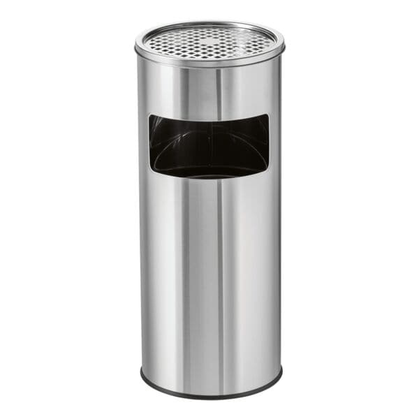 Alco Stand-Aschenbecher silber mit Abfallbehälter silber, 25x61x25 cm