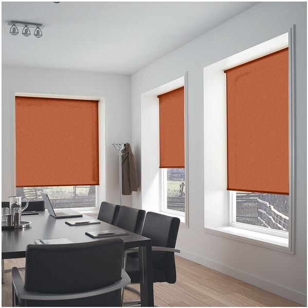 Büscher Sunlines Seitenzug-Rollo als Sicht- und Lichtschutz im Festmaß 82x180 cm orange, 82x180 cm