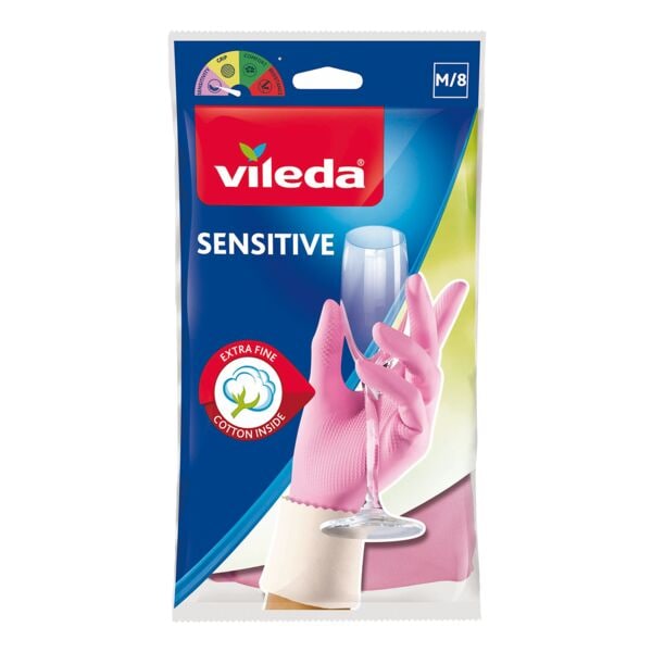 Vileda Gummihandschuh »Sensitiv« Größe: M rosa
