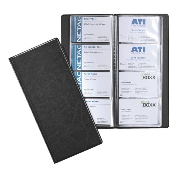 Durable Visitenkartenmappe schwarz, 11.5x25.3 cm