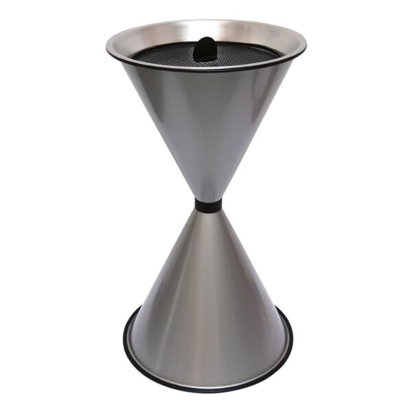 SZ Metall Stand-Aschenbecher »spitze Kegel« silber, 40x71 cm