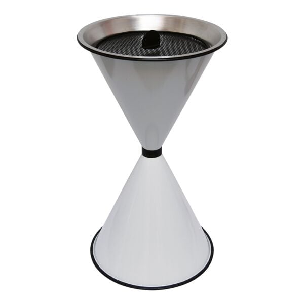 SZ Metall Stand-Aschenbecher »spitze Kegel« weiß, 40x71 cm