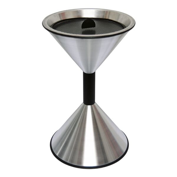 SZ Metall Stand-Aschenbecher »flache Kegel» Aluminium grau, 40x71 cm