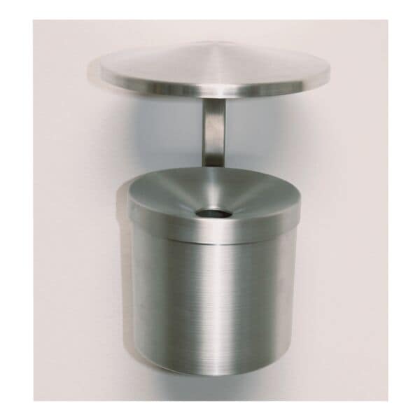 SZ Metall Wand-Aschenbecher grau, 15 cm