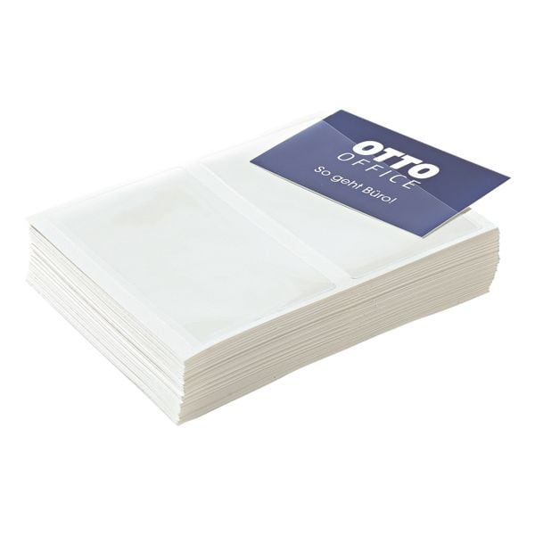 Probeco 100 Selbstklebende Visitenkartenhüllen 105x60 mm transparent, 10.5x6 cm