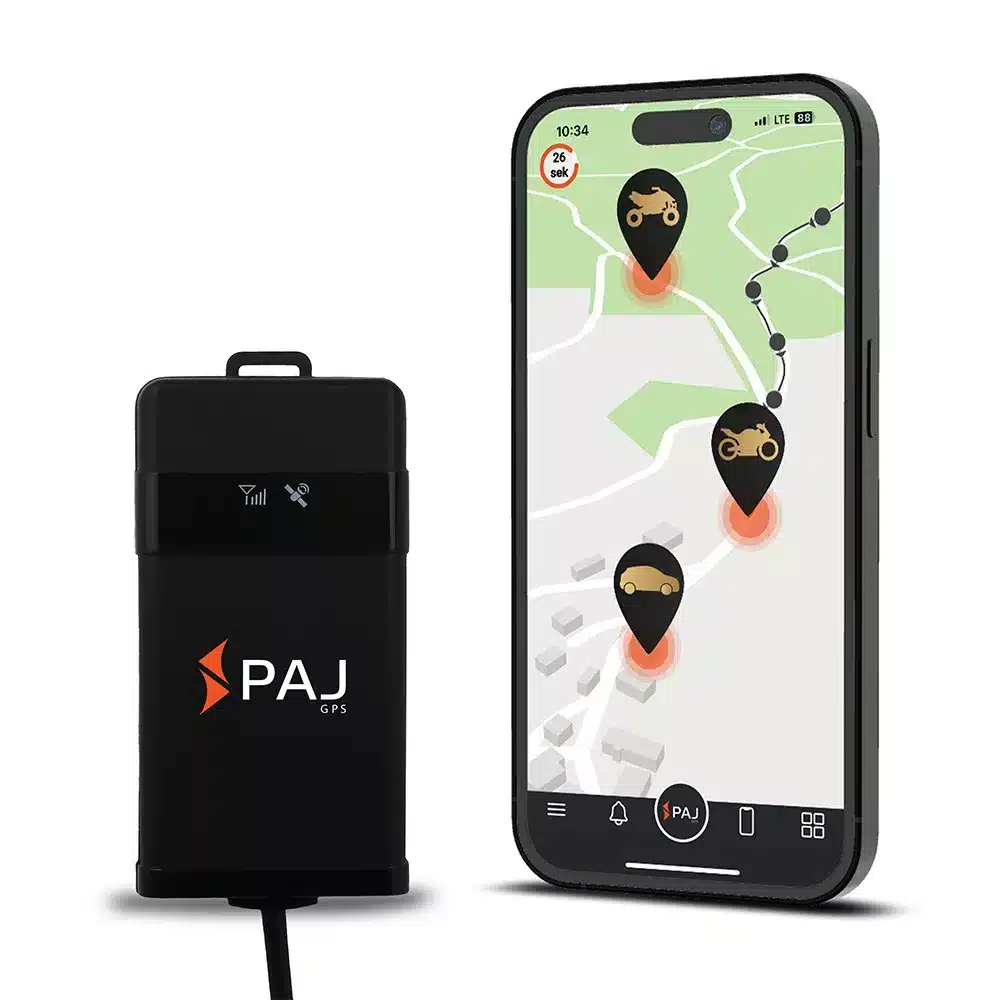 PAJ GPS Tracker VEHICLE Finder 4G 2.0 für Auto, Motorrad, Camper, Wohnmobil mit Batterie-Festanschluss. Live-Ortung und Diebstahlschutz