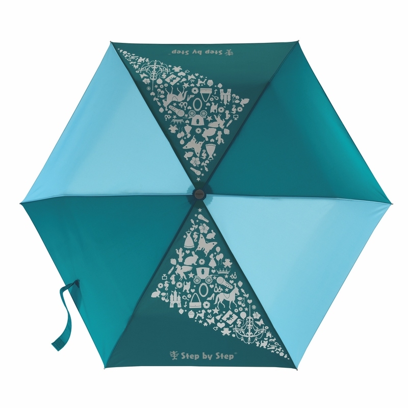 Step by Step Regenschirm Blau Magic Rain Effect