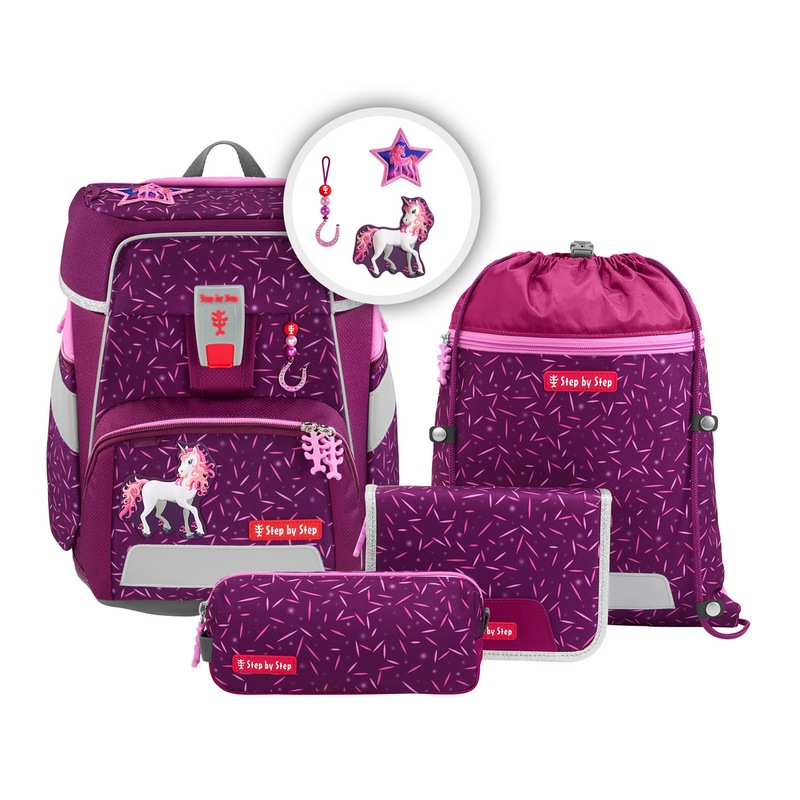 Step by Step Schulranzen-Set Space Pretty Unicorn Nuala 5-tlg.