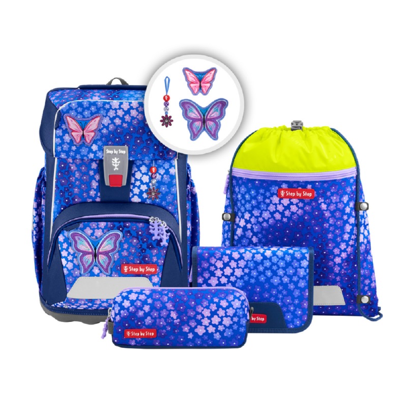 Step by Step Schulranzen Set Giant Butterfly Maja 5-tlg.