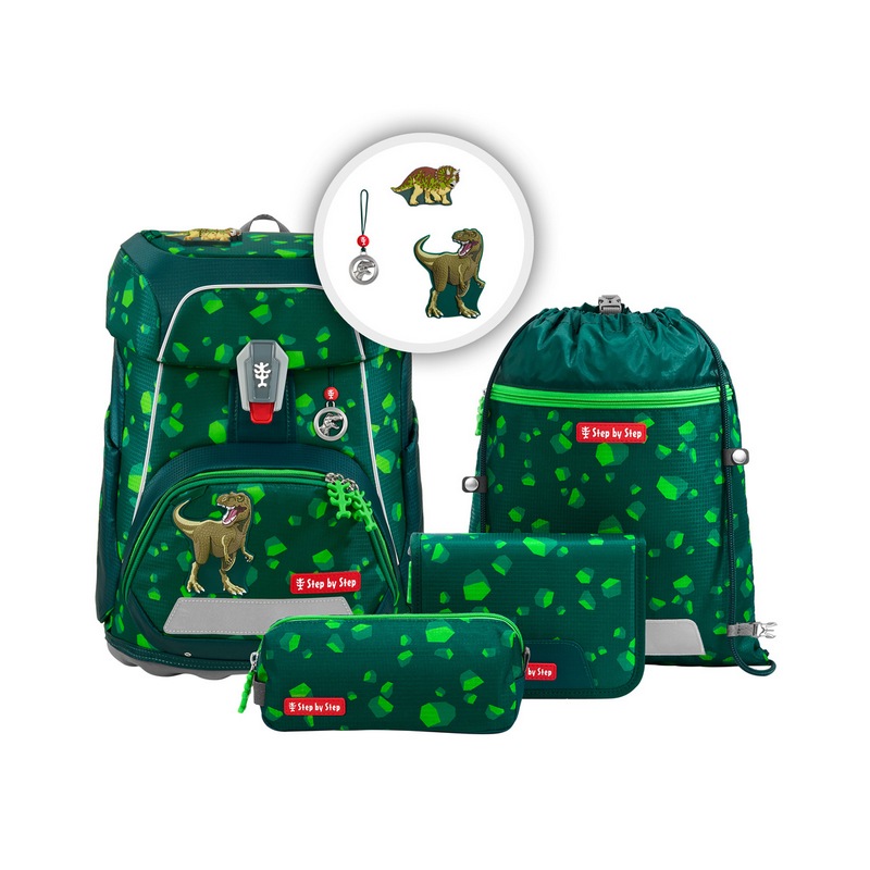 Step by Step Schulranzen-Set FIT Dino Targo 5-tlg.