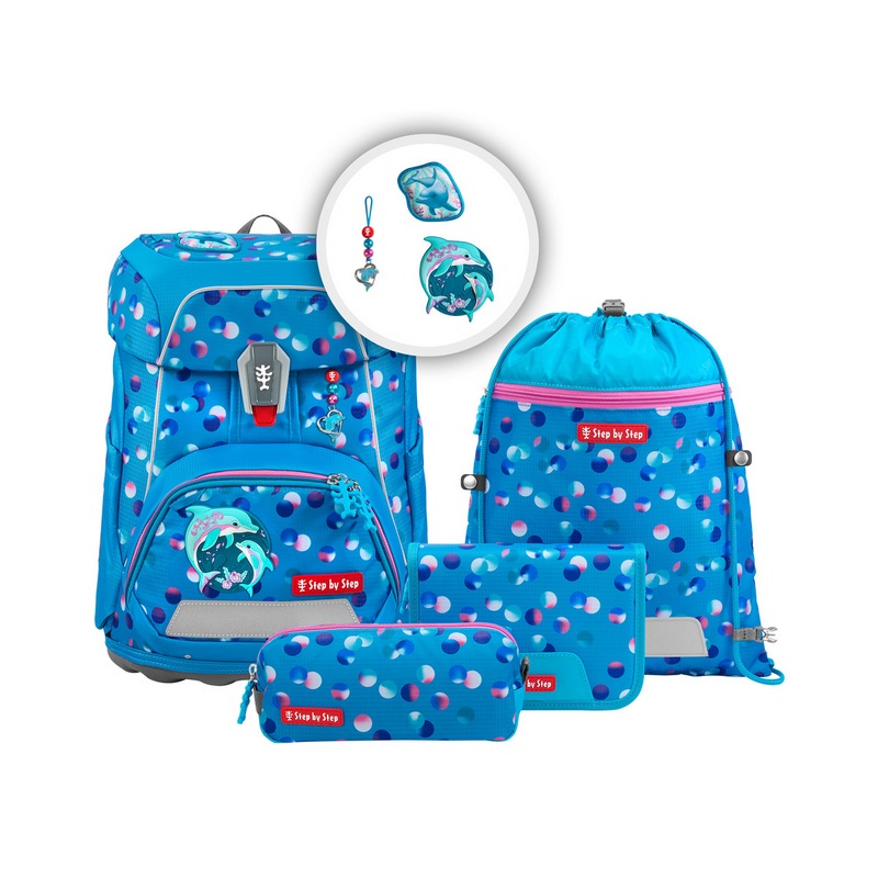 Step by Step Schulranzen-Set FIT Dolphin Finja 5-tlg.