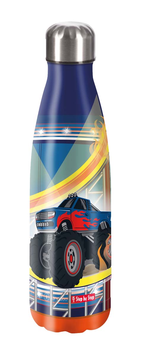 Step by Step Trinkflasche aus Edelstahl Monster Truck Rocky