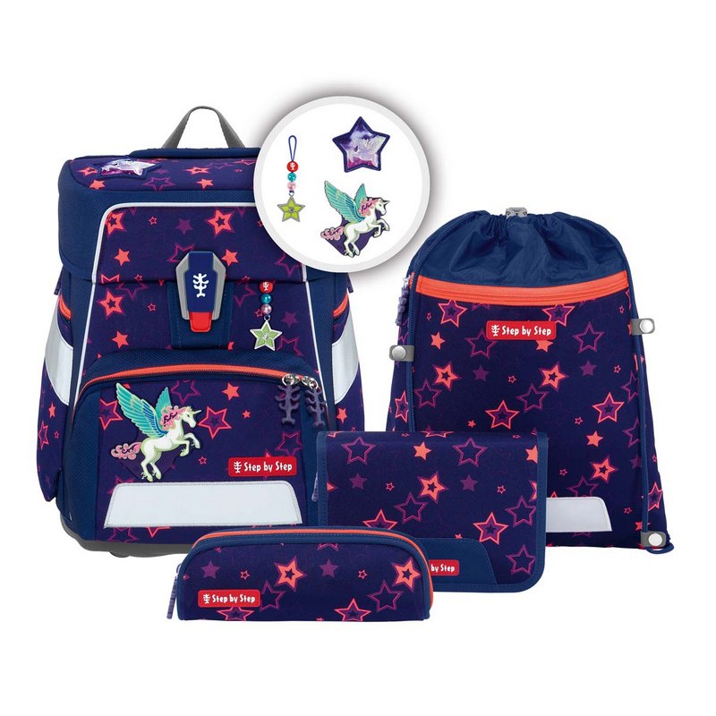 Step by Step Schulranzen-Set Space Shine Pegasus Night Nuala 5-tlg. - Special Edition