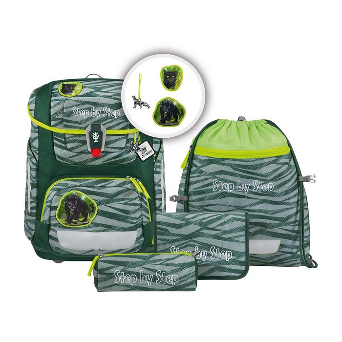 Step by Step Schulranzen-Set Circle Jungle Cat Chiko 5 teilig