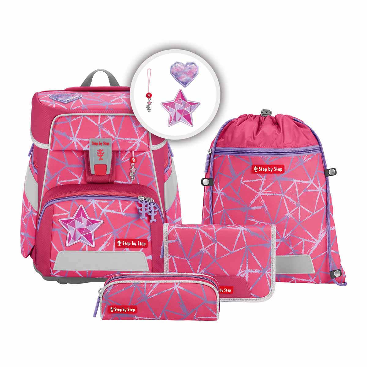 Step by Step Schulranzen-Set Space Star Stella 5-tlg.