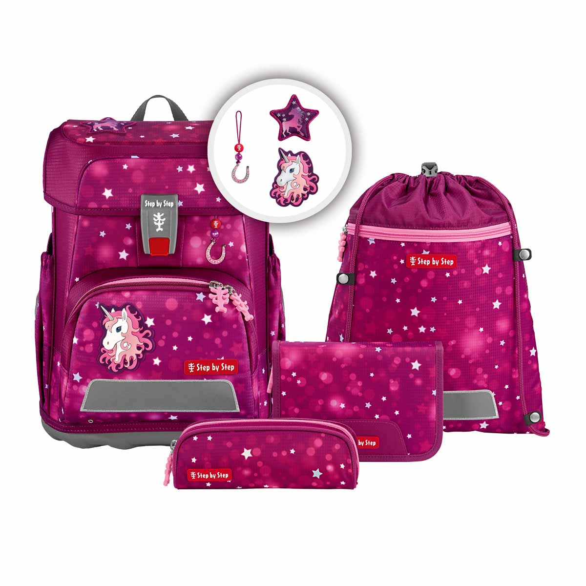 Step by Step Schulranzen-Set Cloud Sweet Unicorn Nuala 5 teilig