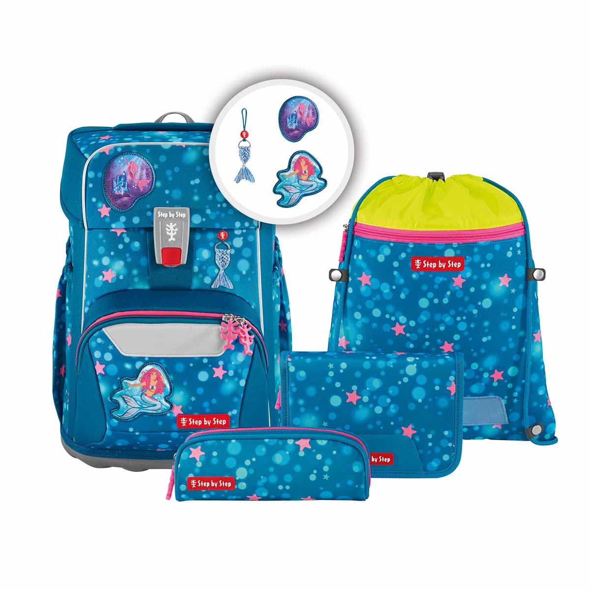 Step by Step Schulranzen-Set Giant Mermaid Lola 5 teilig