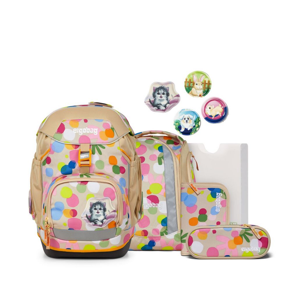 ergobag pack Schulranzen Set Flower PowBär 6tlg.
