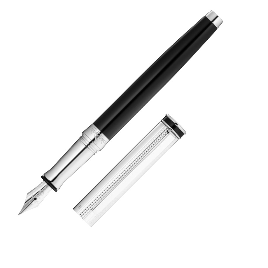 Waldmann Füllhalter Edelfeder Lack schwarz M