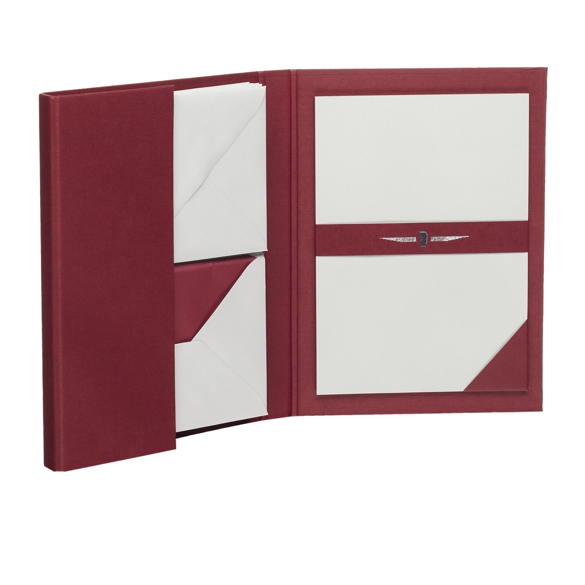 Rössler Papier Briefpapiermappe A5 Edles Schreiben Paper Royal,Rot