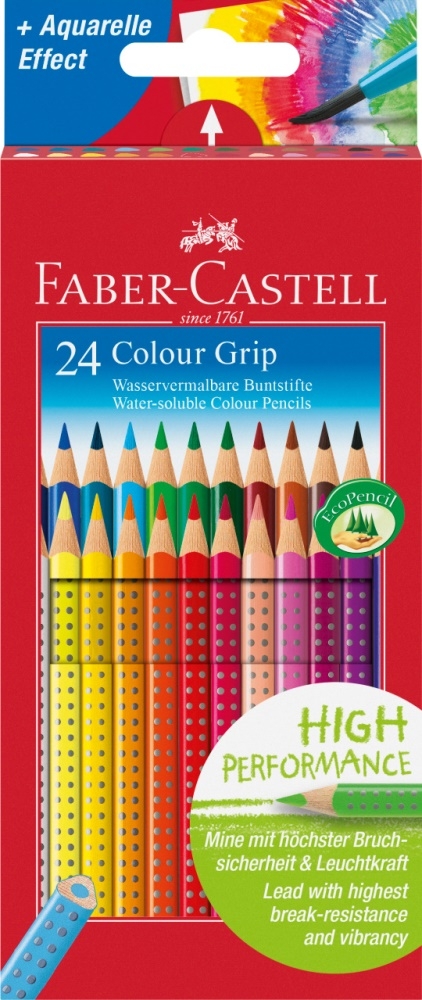 Faber-Castell Buntstifte Colour Grip 24 St./Pack. im Kartonetui