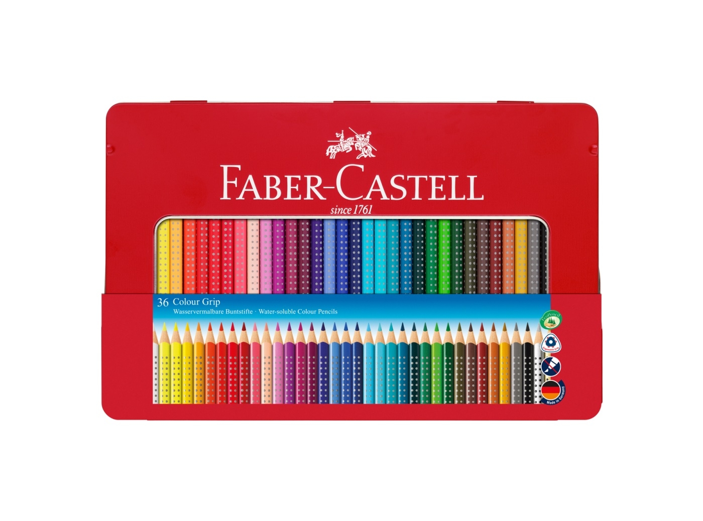 Faber-Castell Buntstifte Colour Grip 36 St./Pack. im Metalletui
