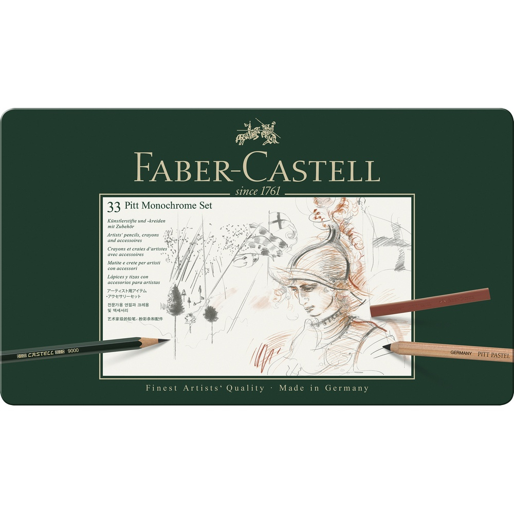 Faber-Castell Pitt Monochrome Set Groß Metalletui