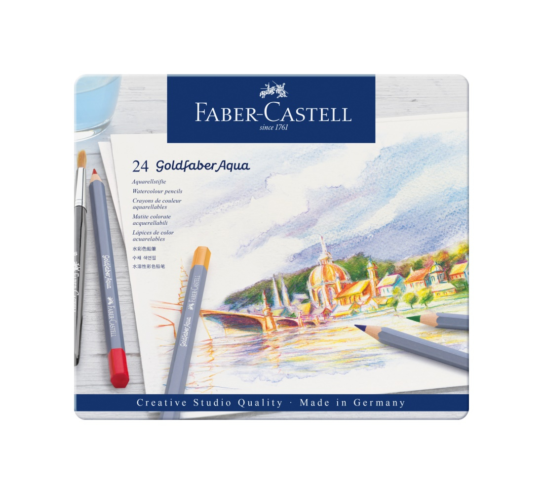 Faber-Castell Aquarellstift Goldfaber Aqua Metallbox 24 Stk.