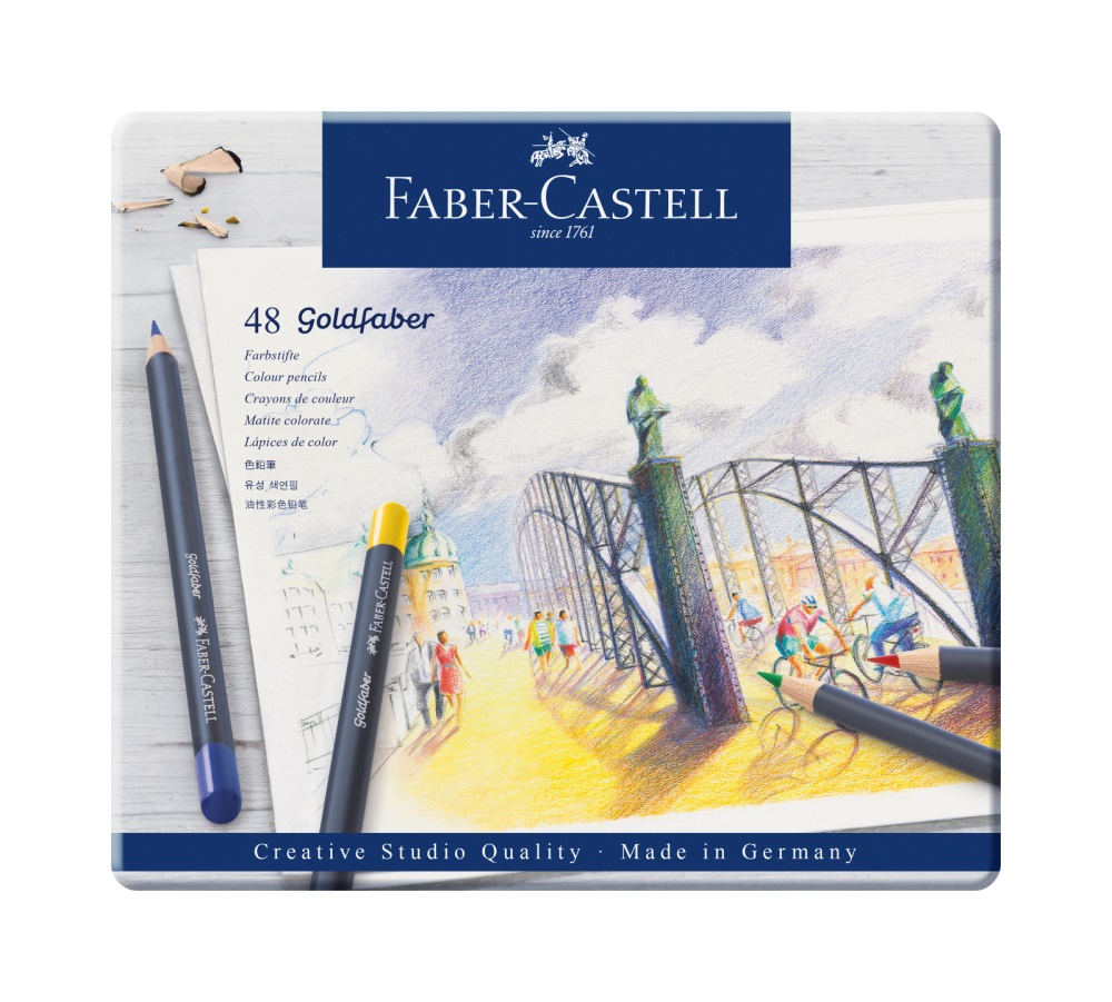 Faber-Castell Aquarellstifte Goldfaber Metallbox 48 Stk.
