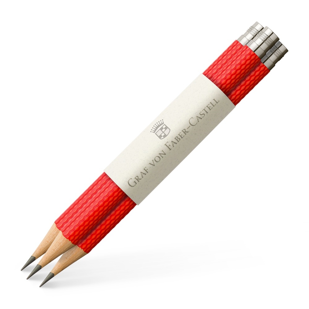 Graf von Faber-Castell Bleistifte für den Perfekten Bleistift India Red 3 Stk.