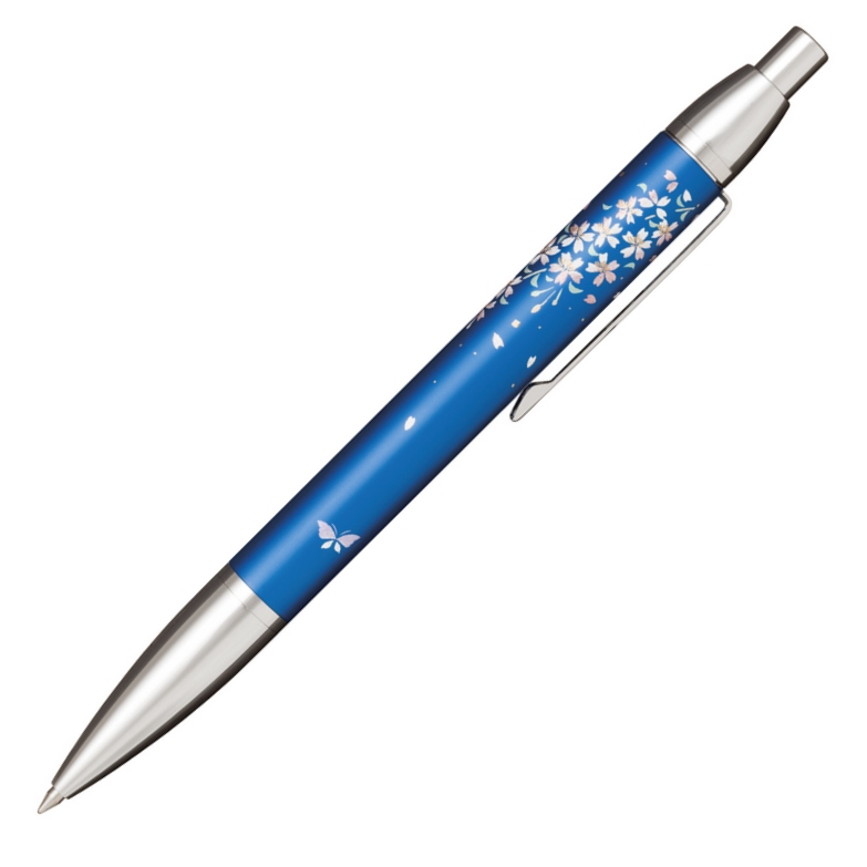 Sailor Kugelschreiber Yuubi Maki-e Sakura Ni Chou Blau