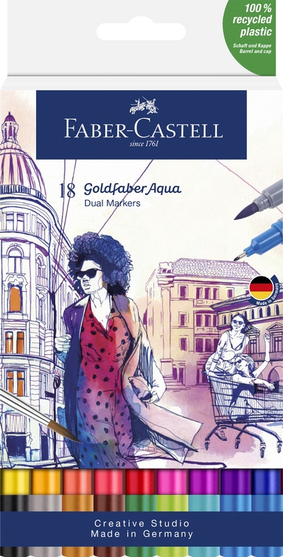 Faber-Castell Dual Marker Goldfaber Aqua Marker 18er Etui