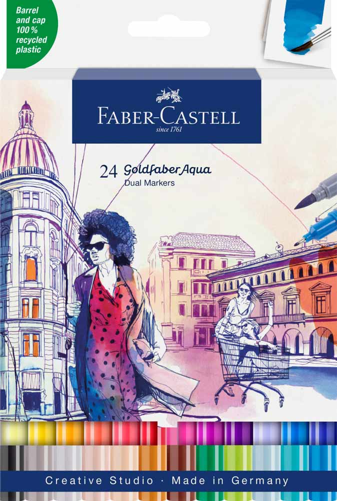 Faber-Castell Dual Marker Goldfaber Aqua Marker 24er Etui