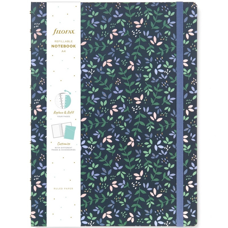 Filofax Notebook A4 Garden Dusk