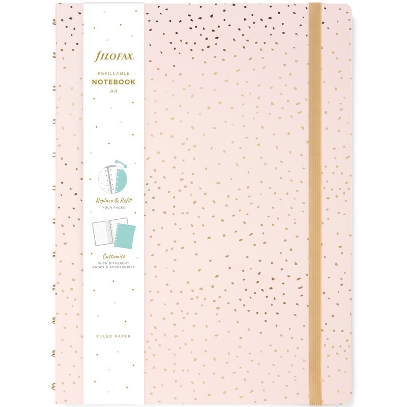 Filofax Notebook A4 Confetti Rose Quartz
