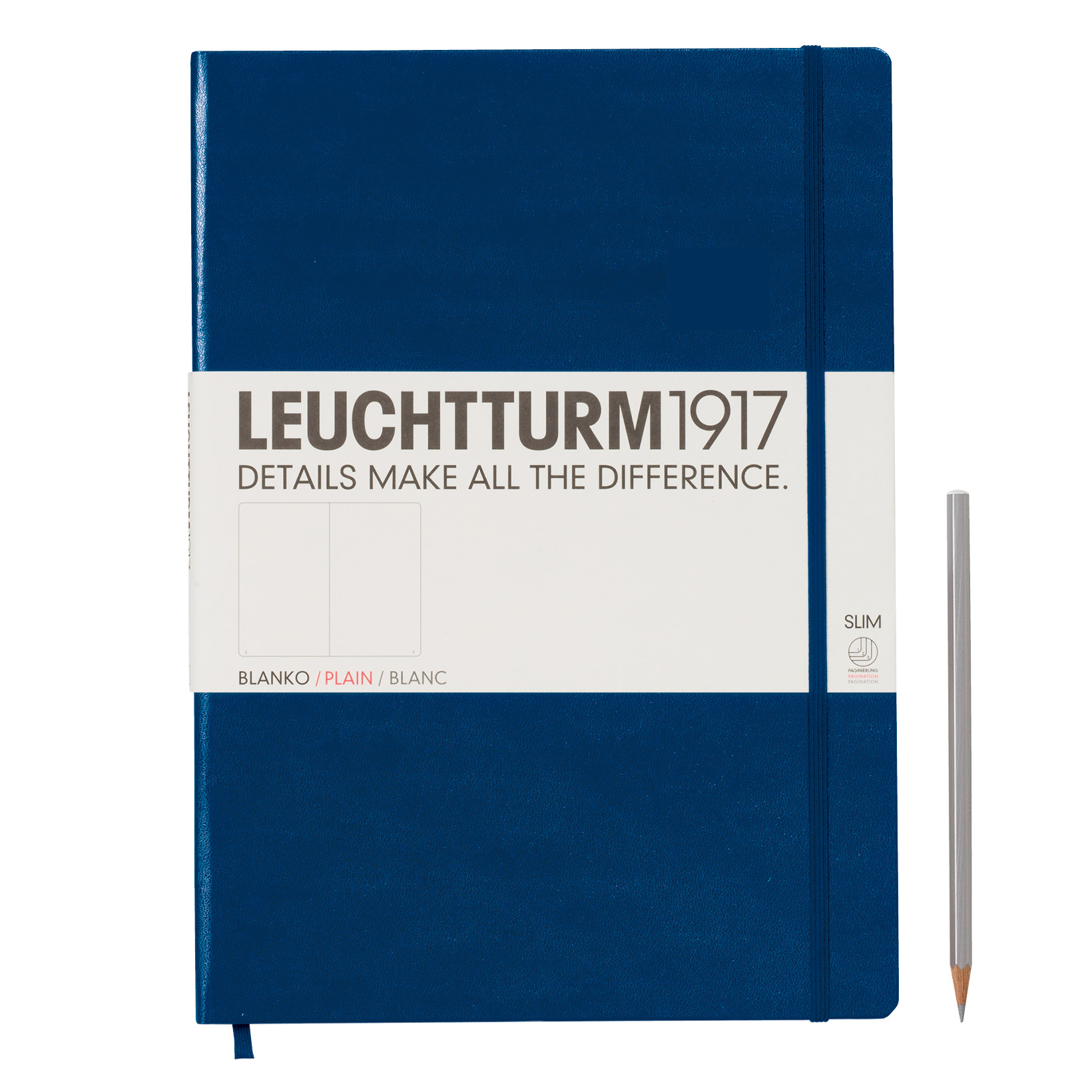 Leuchtturm1917 Notizbuch Master Slim (A4+) Hardcover Marine Blanko