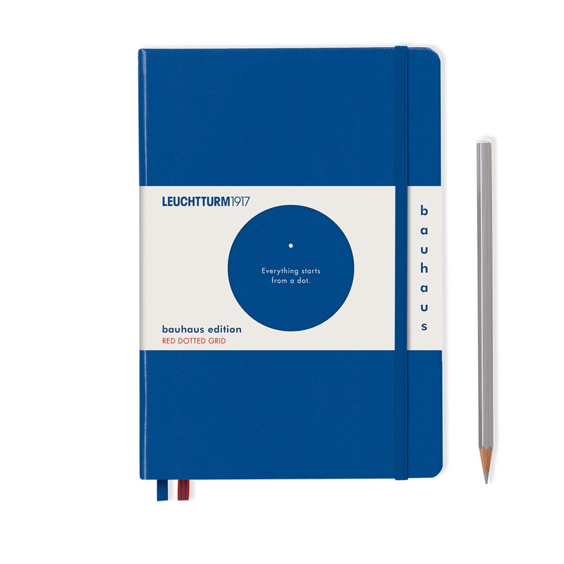 Leuchtturm1917 Notizbuch Medium Hardcover A5 Bauhaus Edition königsblau, punktkariert