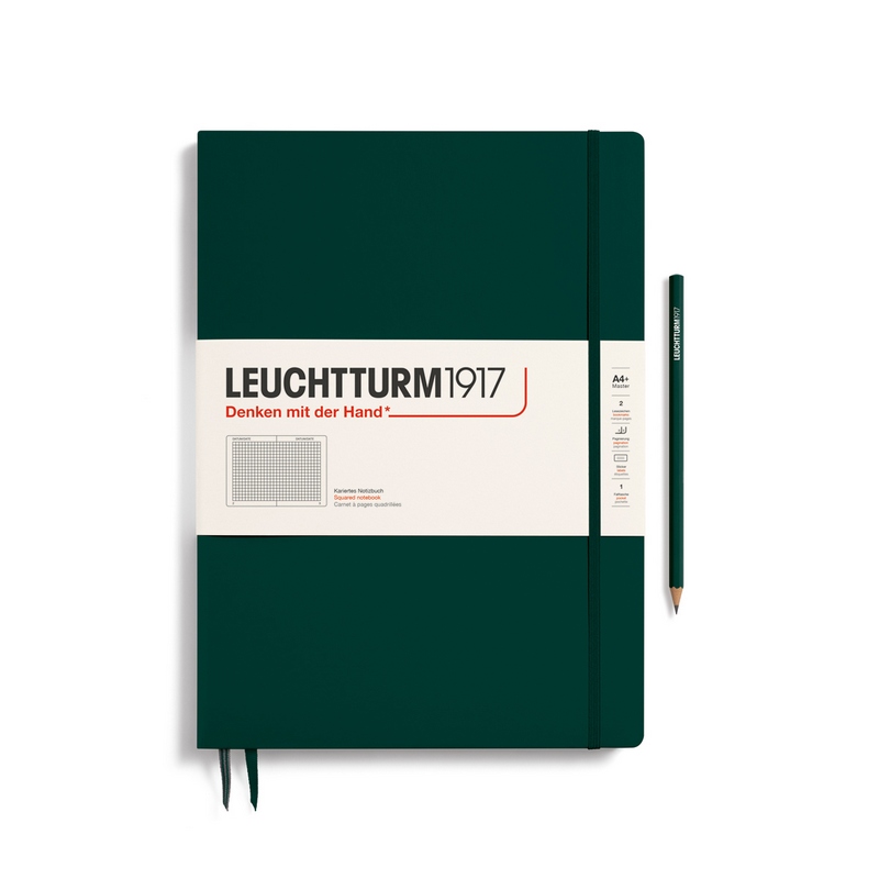 Leuchtturm1917 Notizbuch Master Slim (A4+) Hardcover Forest Green Kariert