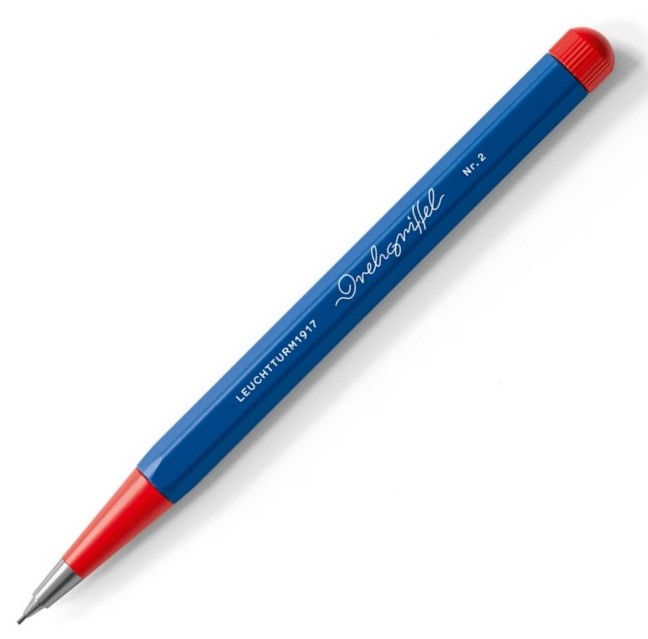 Leuchtturm1917 Bleistift Drehgriffel Nr.2 Bauhaus Edition Königsblau/Rot