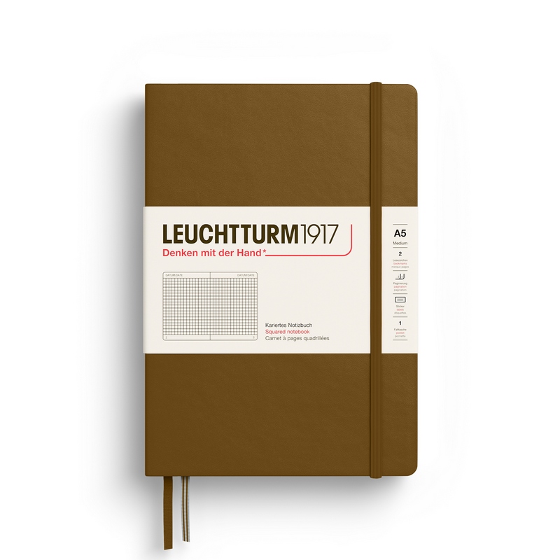 Leuchtturm1917 Notizbuch Medium Hardcover A5 Spice Brown kariert