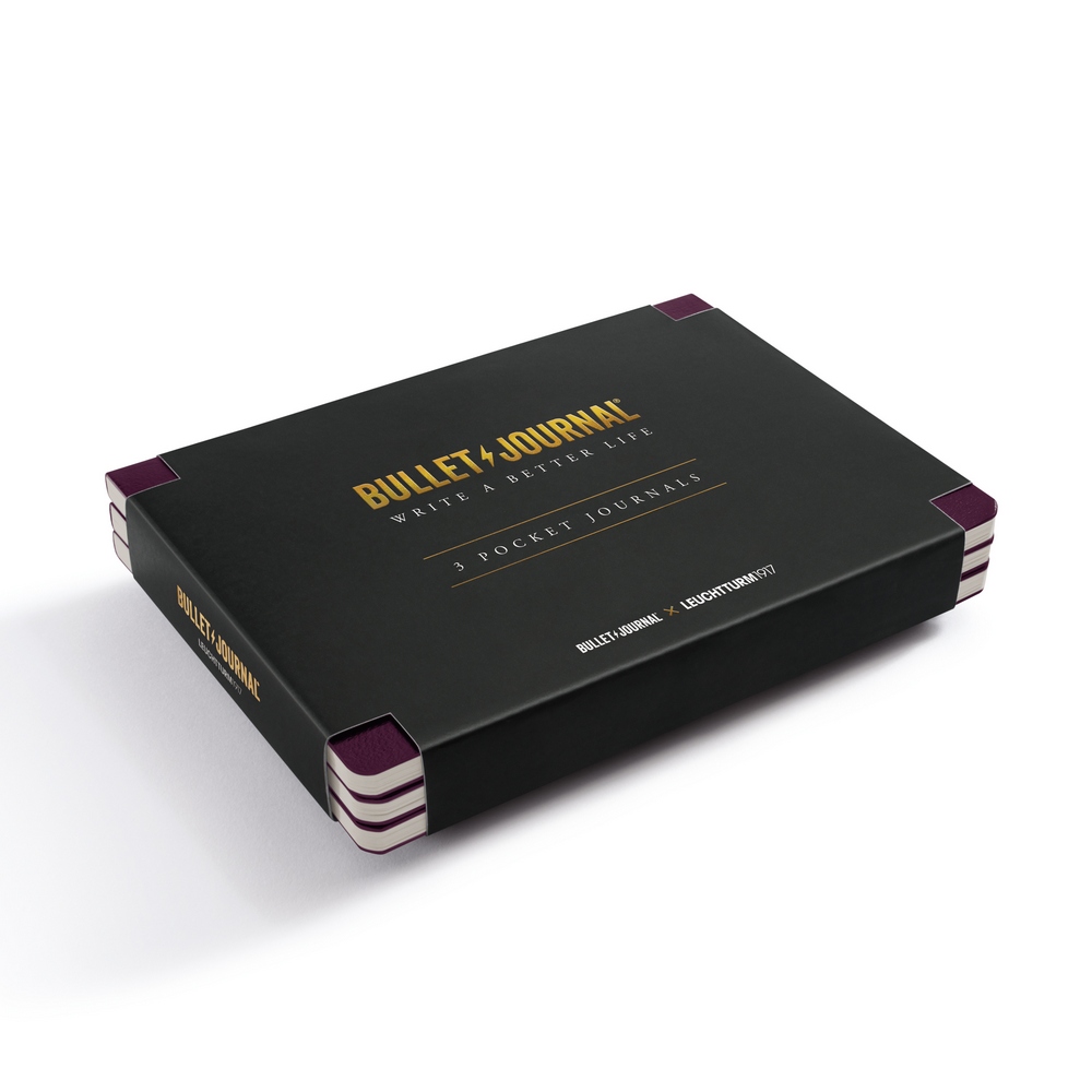 Leuchtturm1917 Bullet Journal Notizbuch Pocket Purple26 3er Pack