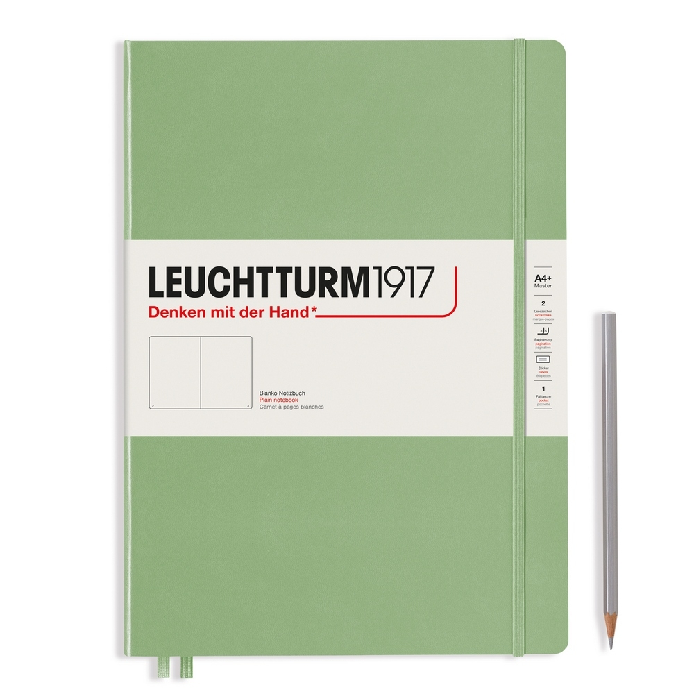 Leuchtturm1917 Notizbuch Master Slim (A4+) Hardcover Salbei Blanko