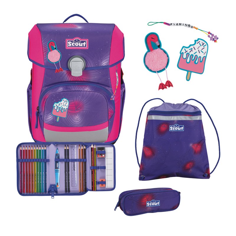 Scout Schulranzen Set Neo DIN Summer 4-tlg.