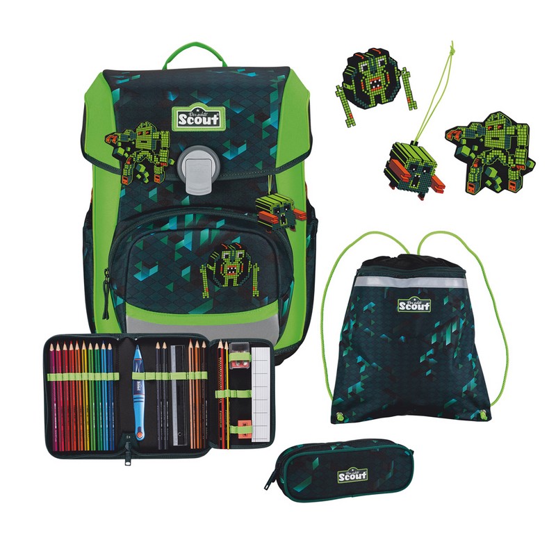 Scout Schulranzen Set Neo DIN Cubes 4-tlg.