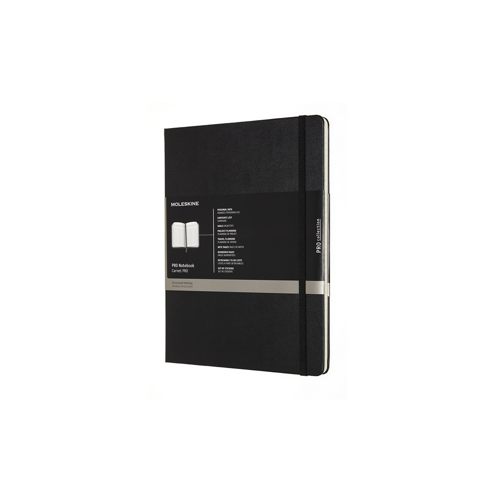 Moleskine Notizbuch PRO XL Hardcover Schwarz, liniert