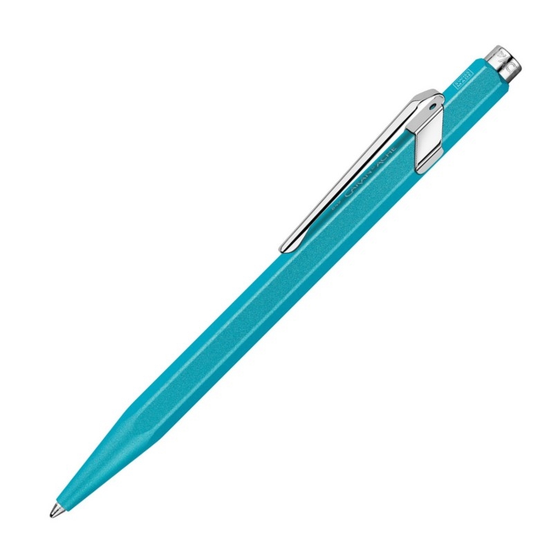 Caran d'Ache Kugelschreiber 849 Colormat-X türkisblau mit Slimpack