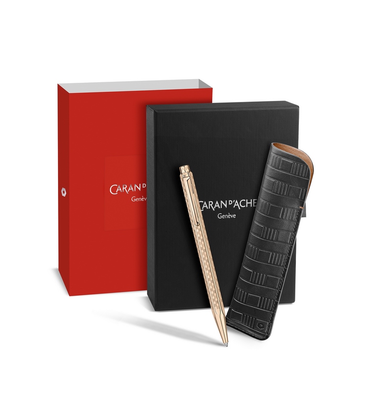 Caran d'Ache Kugelschreiber Set Ecridor Damier Roségold