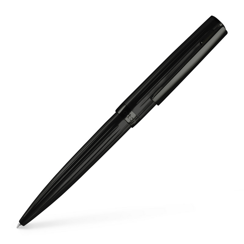 Otto Hutt Kugelschreiber Design 07 Fadenguilloche Schwarz