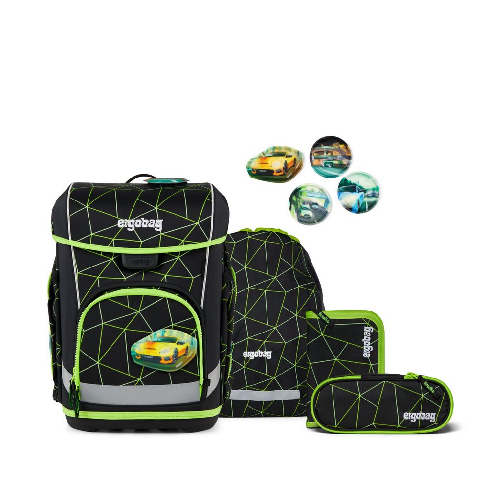 ergobag cubo light Schulranzen CyBär Race 5tlg. Colour Flash Edition